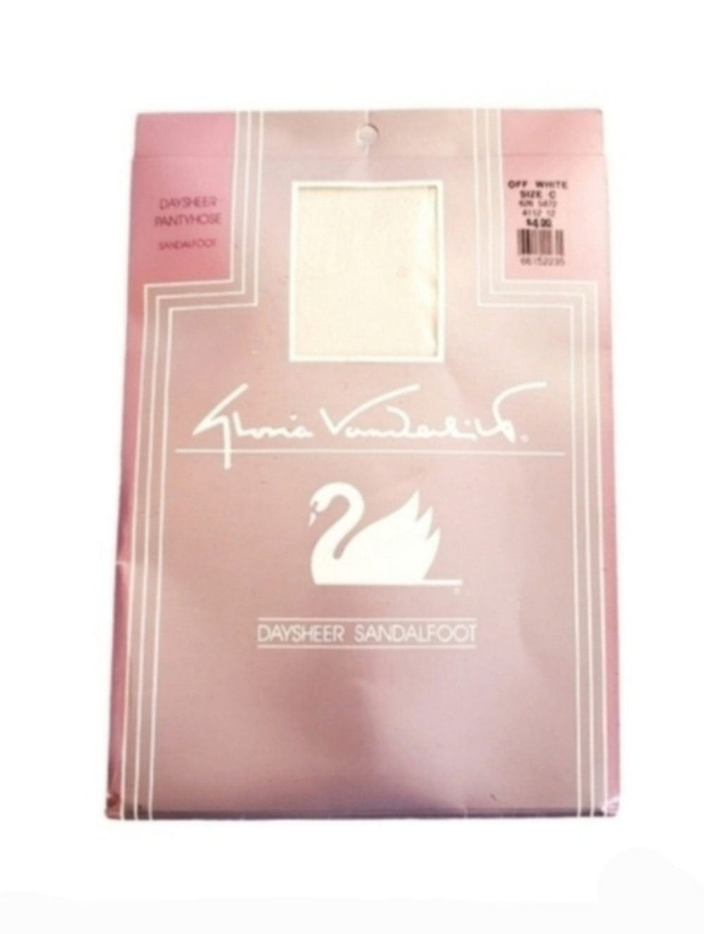 Gloria Vanderbilt Daysheer Sandalfoot Pantyhose Off White Size C NIP